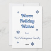 Carte de vacances Golf Snowman Let It Snow à plat (Dos)