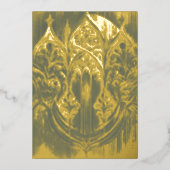 Carte de vacances Gothique Arch Gold Foil (Recto)