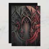 Carte de vacances Gothique Elegance Flat (Devant / Derrière)