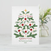 Carte de vacances Green Christmas Tree (Debout devant)