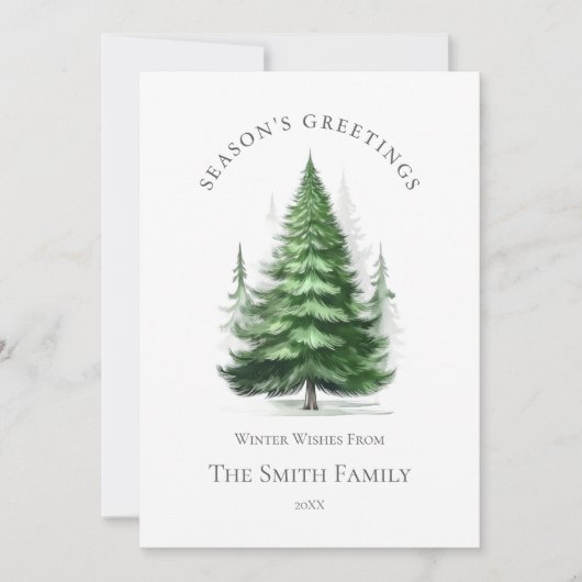 Carte de vacances Green Christmas Tree (Devant)