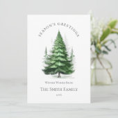Carte de vacances Green Christmas Tree (Debout devant)