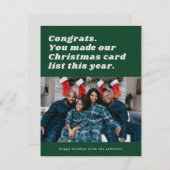 Carte de vacances Green Funny Sarcastic (Devant / Derrière)