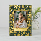 Carte de vacances Green Gold Foil (Debout devant)