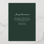 Carte de vacances Green Gold Foil (Verso)