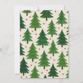 Carte de vacances Green Red Whimsical Pine Trees (Dos)