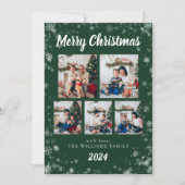 Carte de vacances Green Snow Flake (Devant)