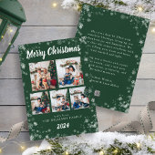 Carte de vacances Green Snow Flake