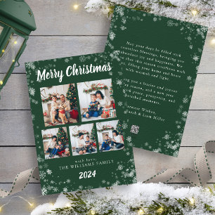 Carte de vacances Green Snow Flake