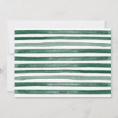 Carte de vacances Green Watercolor Stries (Dos)