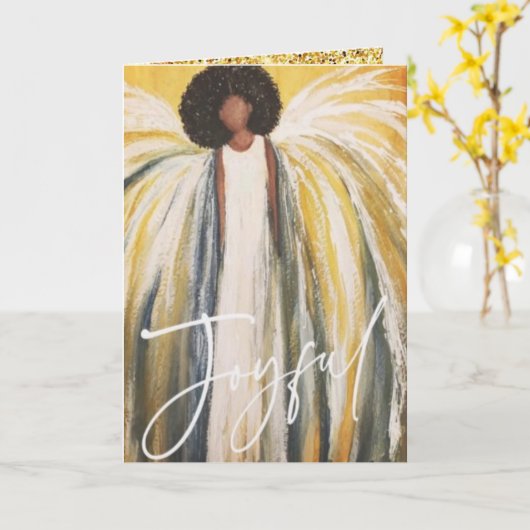 Carte de vacances Guardian Angel (Fleur jaune)