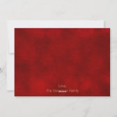 CARTE DE VACANCES HAIKU| Red Gold Foil Script amus (Dos)