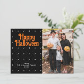 Carte de vacances Halloween Black Photo (Debout devant)