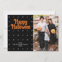 Carte de vacances Halloween Black Photo