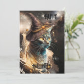 Carte de vacances Halloween Chat Artistique (Debout devant)