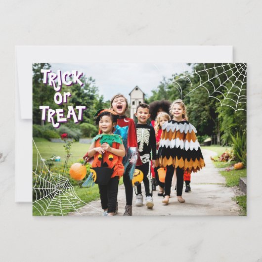 Carte de vacances Halloween Trick Or Treat Photo (Devant)