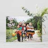 Carte de vacances Halloween Trick Or Treat Photo (Debout devant)