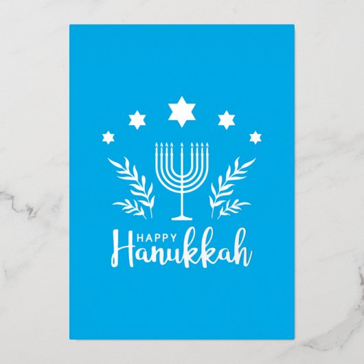 Carte de vacances Hannukah foil (Recto)