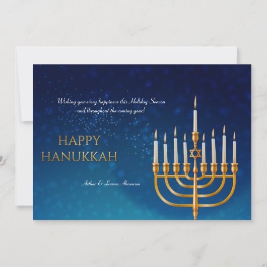 Carte de vacances Hanoukka Candles (Devant)