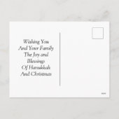 Carte de vacances Hanoukka et Christmas Together (Dos)