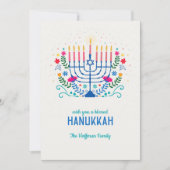 Carte de vacances Hanoukka Flat Blessed (Devant)