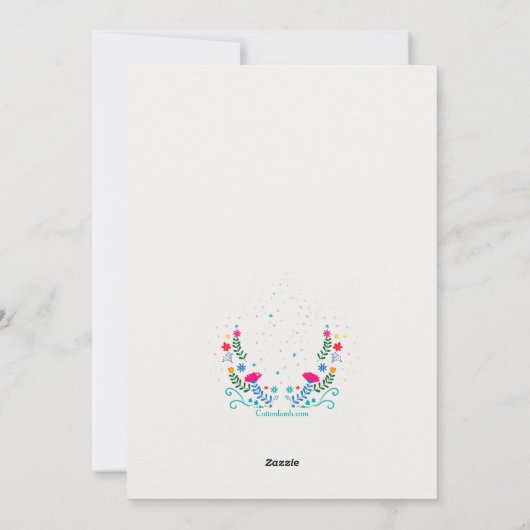 Carte de vacances Hanoukka Flat Blessed (Dos)