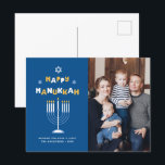 Carte de vacances "Happy Hanoukka"<br><div class="desc">Photo personnalisée Festive Cartes Happy Hanoukka.</div>
