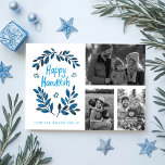 Carte de vacances Happy Hanoukka PERSONNALISÉE<br><div class="desc">J'espère que vous aimez ce design de vacances. Ajoutez vos propres photos et texte au recto en cliquant sur "Personnaliser ce modèle". Assurez-vous d'organiser vos photos sous le "groupe" qui crée la bordure blanche. Tout est réglable. Ajoutez également du texte à l'arrière et modifiez les couleurs arrière - plans. Consultez...</div>