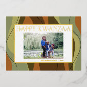 Carte de vacances Happy Kwanzaa Single Photo Foil (Recto)