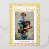 Carte de vacances Happy Kwanzaa Single Photo Foil (Recto)