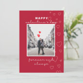carte de vacances, happy valentines day (Debout devant)