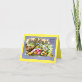 Carte de vacances Hen Avec Chicks