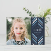 Carte de vacances Herringbone Band - Denim (Debout devant)