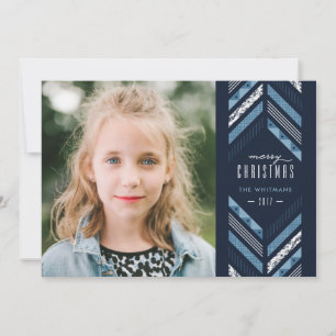 Carte de vacances Herringbone Band - Denim