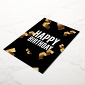 Carte de vacances heureux anniversaire noir arrièr (Rotation)