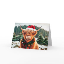 Carte de vacances Highland Cow