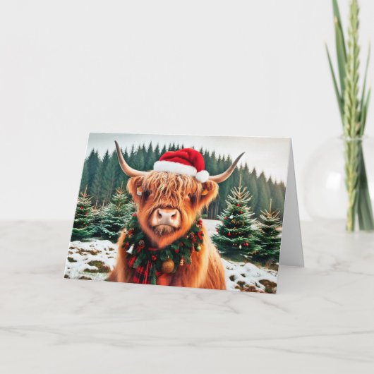 Carte de vacances Highland Cow (Devant)