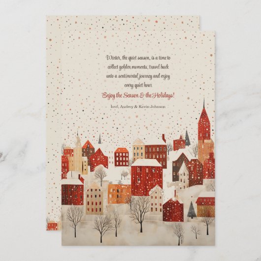 Carte de vacances hiver (Devant / Derrière)