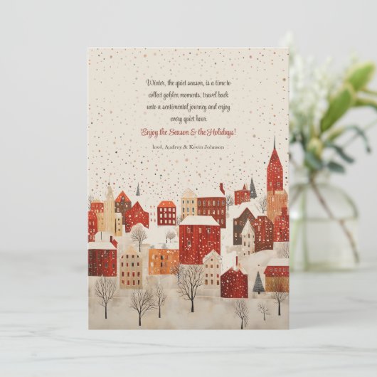 Carte de vacances hiver (Debout devant)