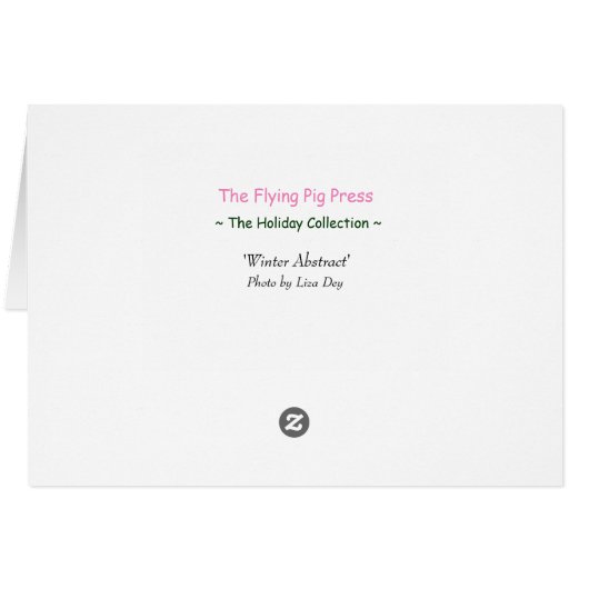 Carte de vacances 'hiver Abstrait' - Noël (Dos Horizontal)
