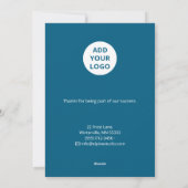 Carte de vacances hiver blanc | Salutation d'entre (Dos)