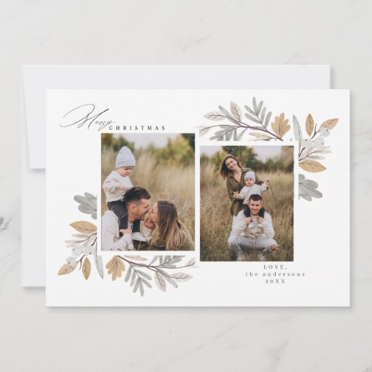 Carte de vacances hiver Foliing (Devant)