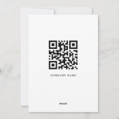 Carte de vacances hiver Pine Wire avec code QR (Dos)