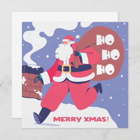 Carte de vacances HoHoHo (Devant / Derrière)