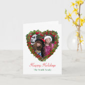 Carte de vacances Holly Heart (Fleur jaune)