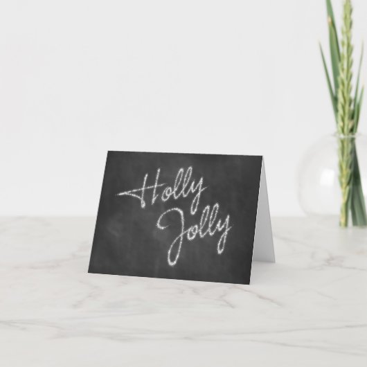 Carte de vacances Holly Jolly Chalkboard (Devant)
