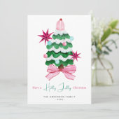 Carte de vacances Holly Jolly Christmas Tree (Debout devant)