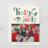 Carte de vacances Holly Jolly Retro (Devant)