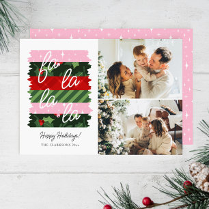 Carte de vacances Holly Merry Bright Retro Washi