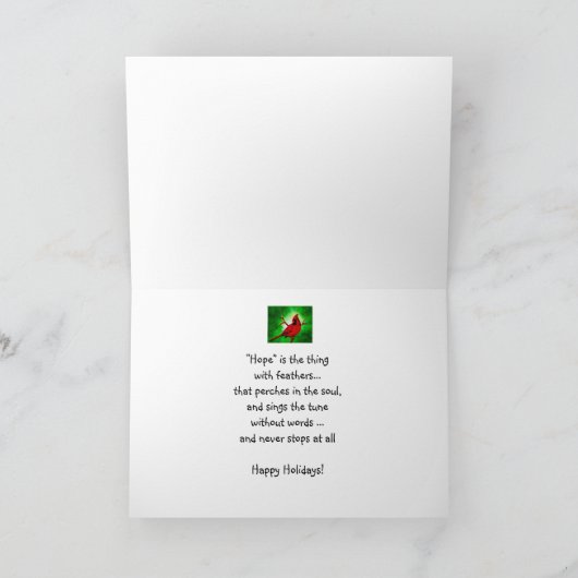 Carte de vacances Hope (Intérieur)